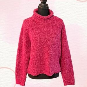 The Limited Fuchsia Cowl Neck Sweater